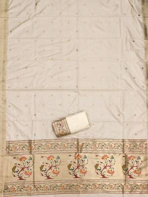 Pure Silk Unstitched Dress Material 4