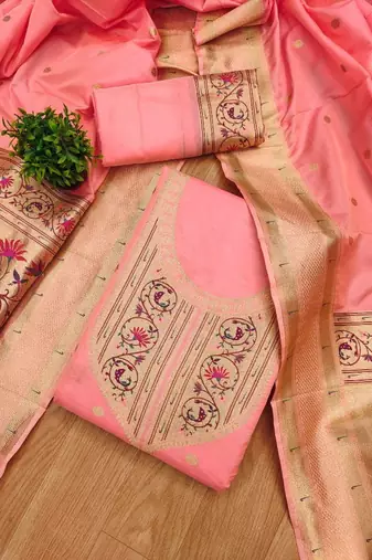 Pure Silk Unstitched Dress Material