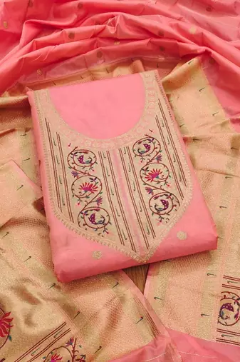 Pure Silk Unstitched Dress Material