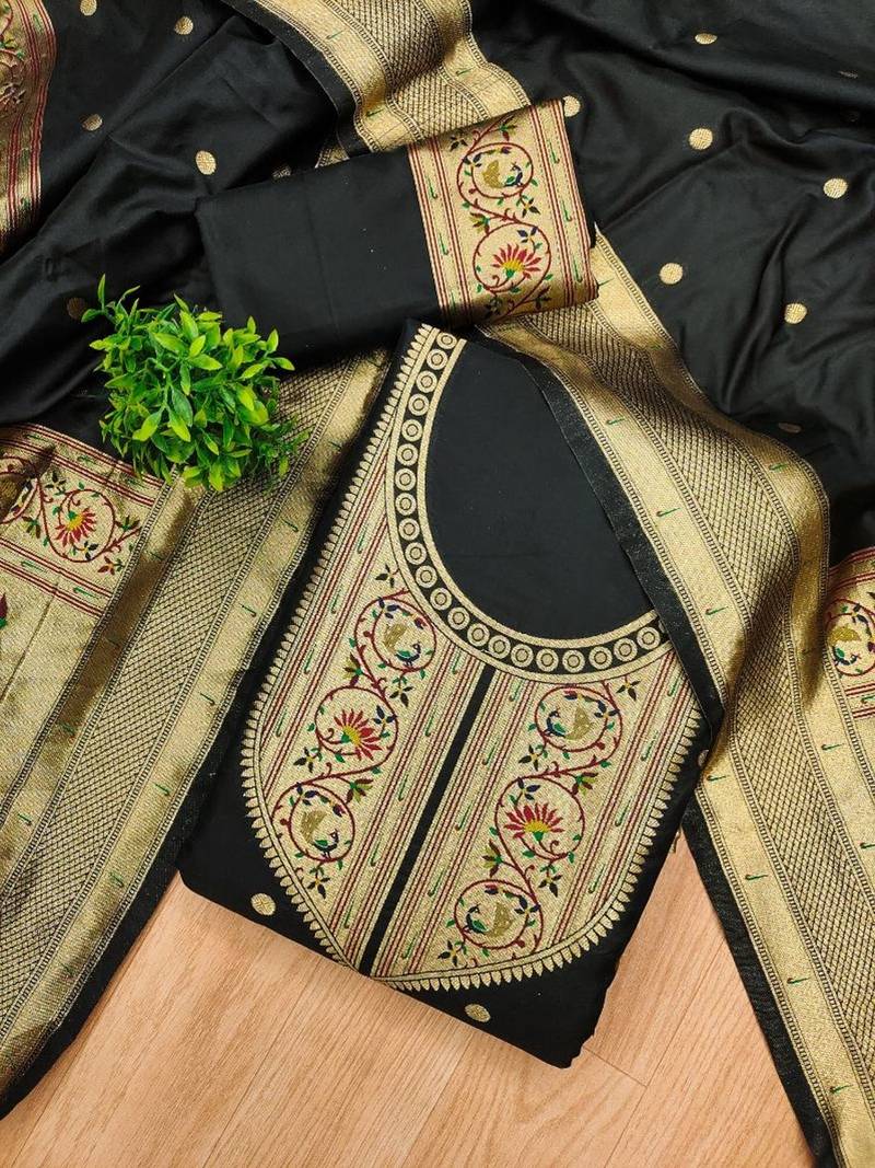 Pure Silk Unstitched Dress Material