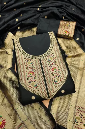 Pure Silk Unstitched Dress Material