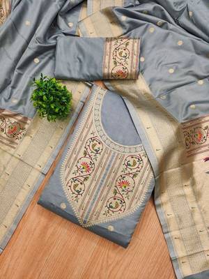 Pure Silk Unstitched Dress Material 1