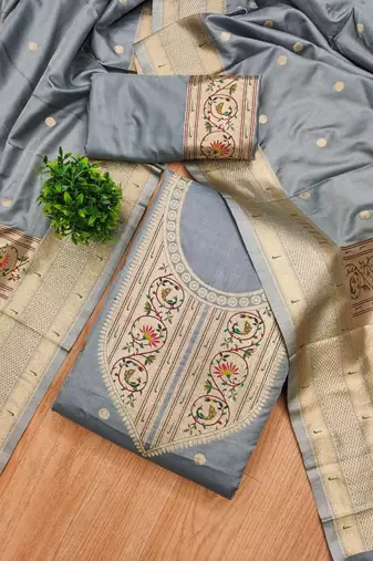 Pure Silk Unstitched Dress Material