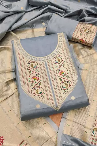 Pure Silk Unstitched Dress Material