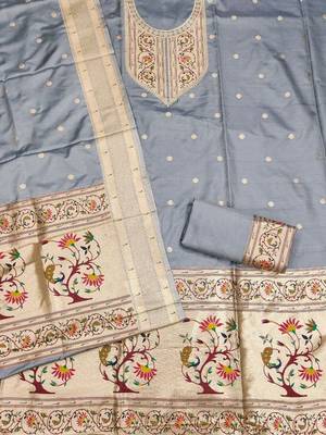 Pure Silk Unstitched Dress Material 3