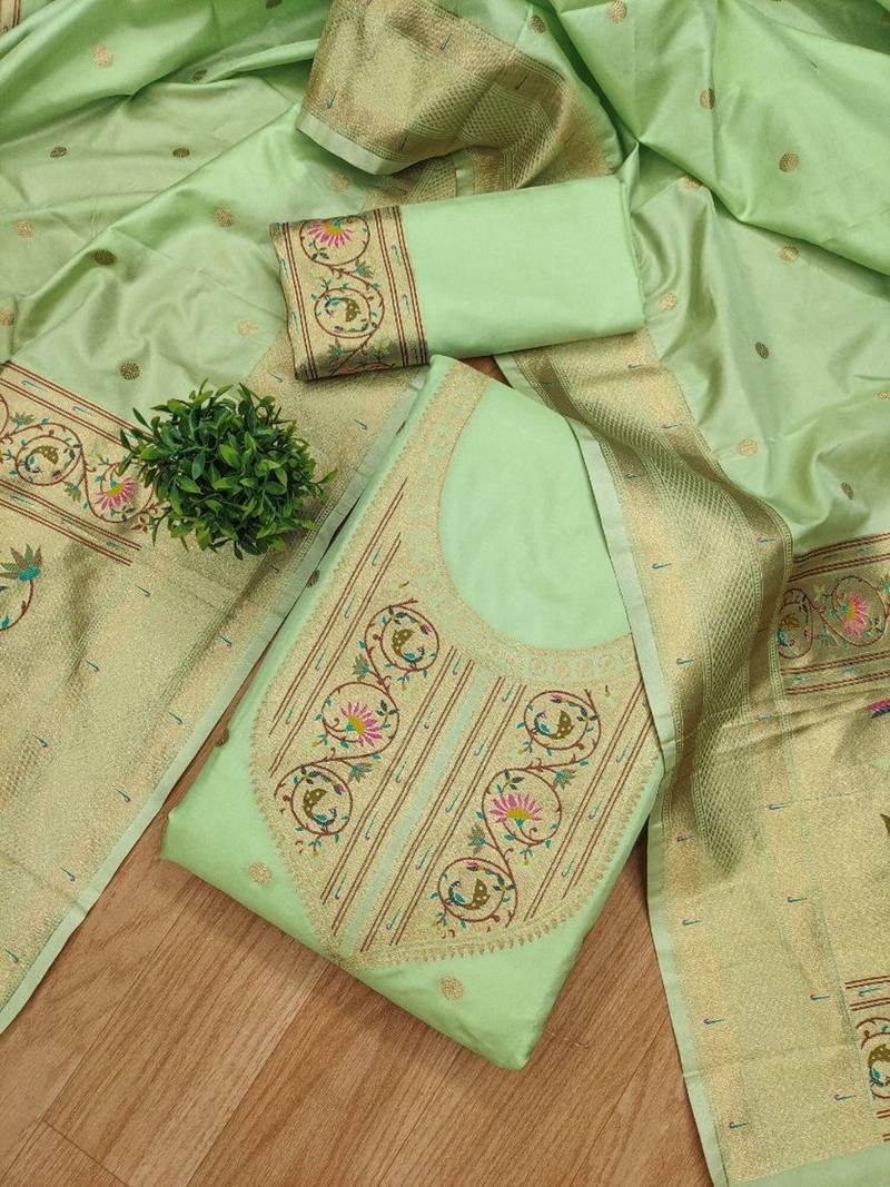 Pure Silk Unstitched Dress Material