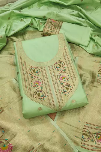 Pure Silk Unstitched Dress Material