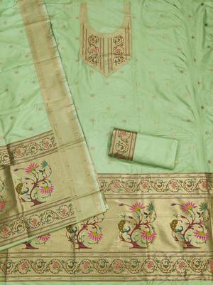 Pure Silk Unstitched Dress Material 3