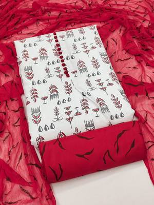 Floral Printed Unstitched Dress Material 2
