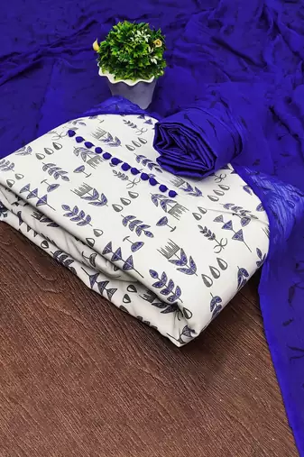 Printed Unstitched Dress Material