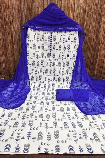 Printed Unstitched Dress Material