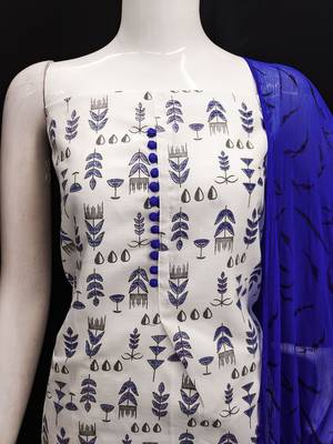 Printed Unstitched Dress Material 4