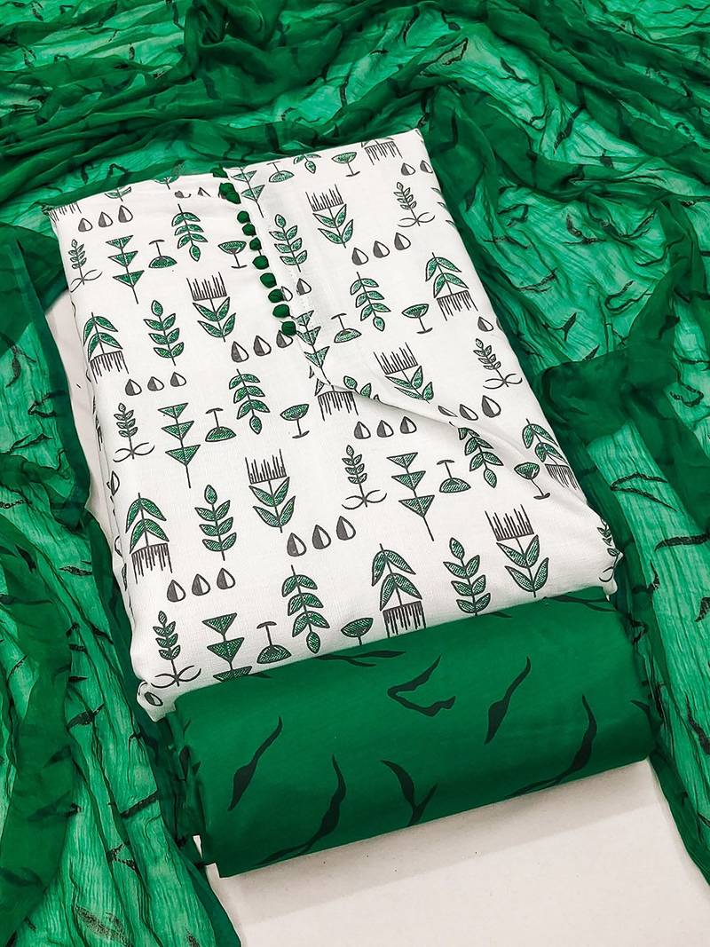 Geometric Printed Unstitched Dress Material