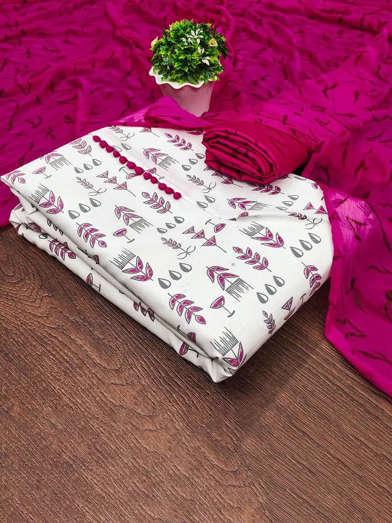 Embellished Unstitched Dress Material