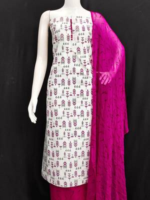 Embellished Unstitched Dress Material 4