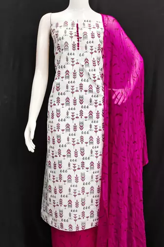 Embellished Unstitched Dress Material