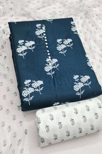 Printed Pure Cotton Unstitched Dress Material