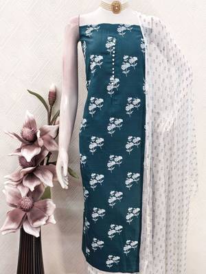 Printed Pure Cotton Unstitched Dress Material 3