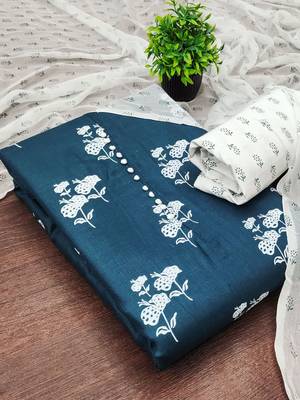 Printed Pure Cotton Unstitched Dress Material 4