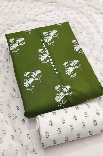 Printed Pure Cotton Unstitched Dress Material