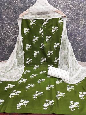 Printed Pure Cotton Unstitched Dress Material 2