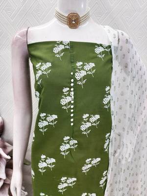 Printed Pure Cotton Unstitched Dress Material 3