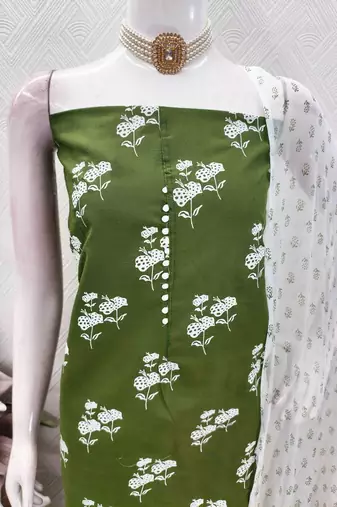 Printed Pure Cotton Unstitched Dress Material