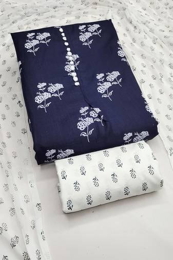 Printed Pure Cotton Unstitched Dress Material