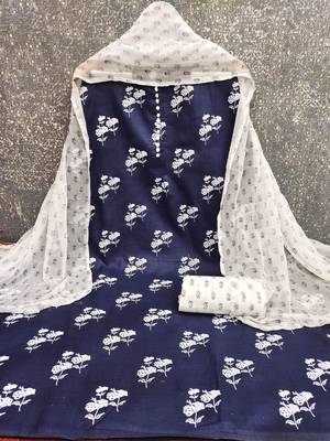 Printed Pure Cotton Unstitched Dress Material 2