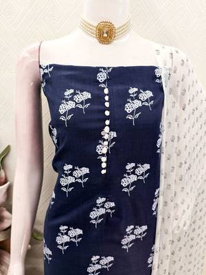 Printed Pure Cotton Unstitched Dress Material 3