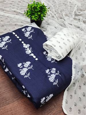 Printed Pure Cotton Unstitched Dress Material 4