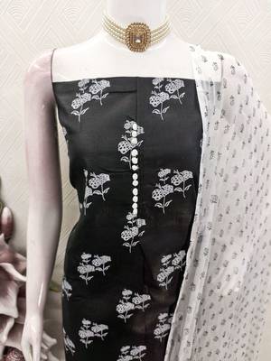 Printed Pure Cotton Unstitched Dress Material 3
