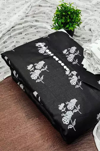 Printed Pure Cotton Unstitched Dress Material