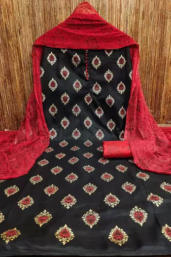 Floral Printed Unstitched Dress Material
