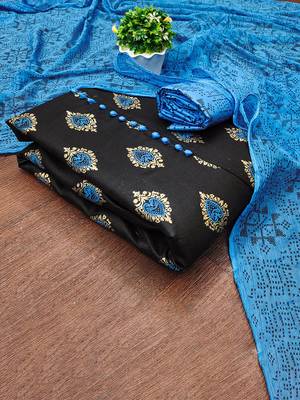 Floral Printed Unstitched Dress Material 1