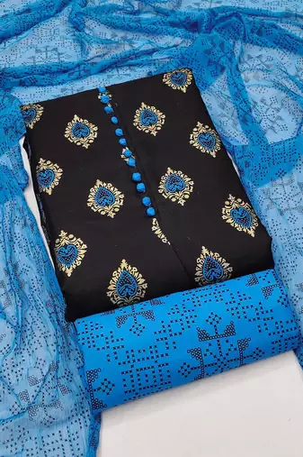 Floral Printed Unstitched Dress Material
