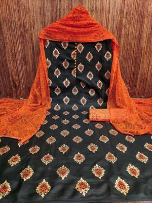 Ethnic Motifs Printed Unstitched Dress Material 3
