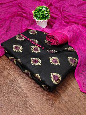 Floral Embroidered Unstitched Dress Material 2