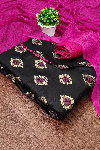 Floral Embroidered Unstitched Dress Material