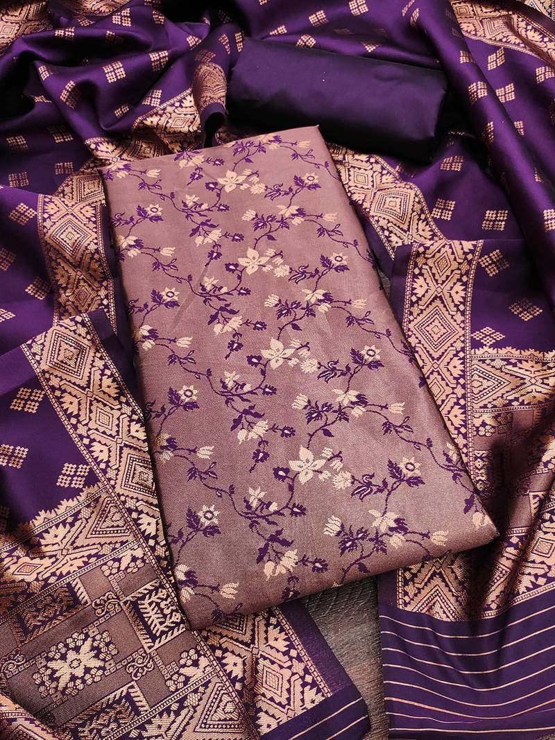 Embellished Unstitched Dress Material
