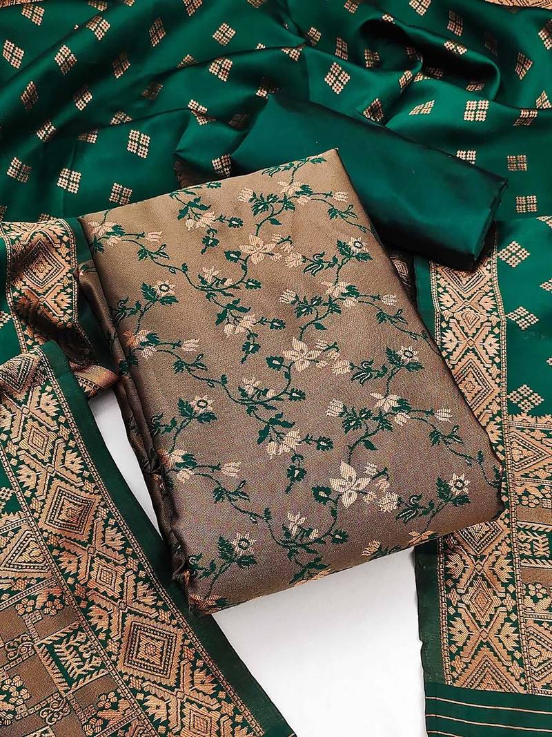 Embellished Unstitched Dress Material