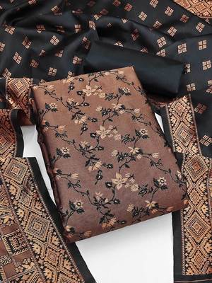 Embellished Unstitched Dress Material 1