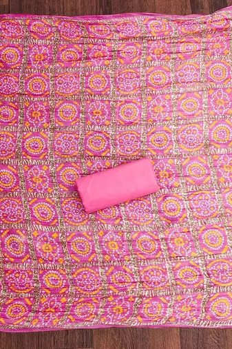 Floral Embroidered Sequinned Unstitched Dress Material