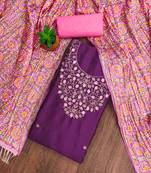 Embroidered Beads and Stones Unstitched Dress Material