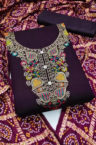 Embellished Unstitched Dress Material