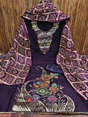 Embellished Unstitched Dress Material 2