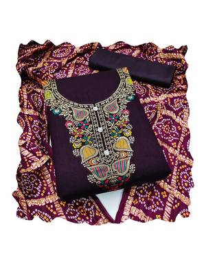Embellished Unstitched Dress Material 3