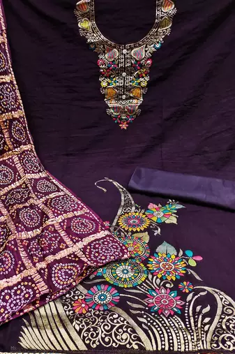 Embellished Unstitched Dress Material