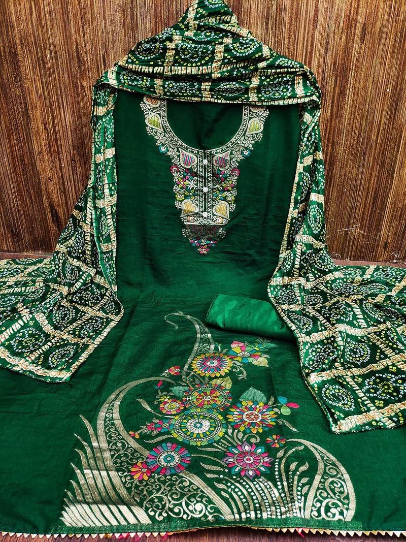Woven Design Jacquard Unstitched Dress Material