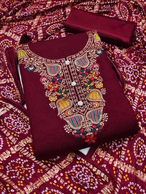 Embellished Unstitched Dress Material 1